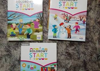 "Kolorowy start" - karty pracy cz.1-4 i książka, Wyd. MAC