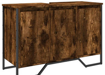 Szafka pod umywalkę przydymiony dąb 91x35x60 cm WM-848661
