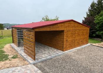 Garaż 5x6 wiata ażurowa 3x6