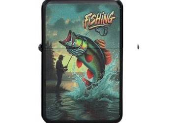 Zapalniczka Benzynowa z motywem Wędkarza – Wieczorne łowy Fishing Art