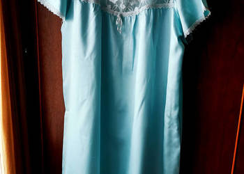 Koszula nocna damska jasnoniebieska duży rozmiar