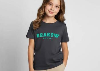 Koszulka dziecięca KRAKÓW Since 1257 Zielony napis