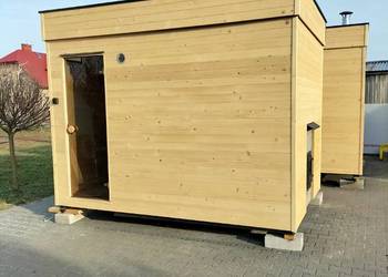 Sauna opalana drewnem z zewnątrz- 3x2 z przedsionkiem.