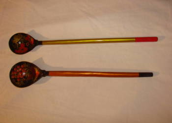 Chochłoma długa drewniana łyżka