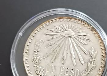 1 Peso Meksyk 1938 r. - Srebro - oryginał - piękne