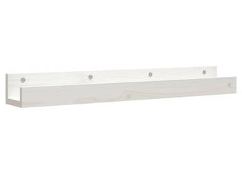 Półki ścienne 2 szt. białe 80x12x9 cm drewno sosnowe WM-823590