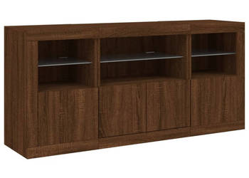 Szafka z oświetleniem LED brązowy dąb 1425x37x67 cm WM-3209071