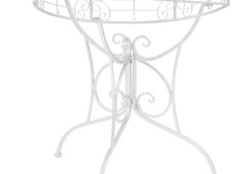 vidaXL Półokrągły stolik vintage, metalowy, 72 x 36 x 74 cm(SKU:245929)