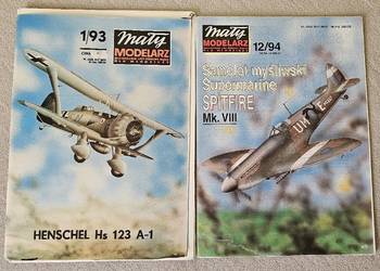 Mały modelarz samoloty Henschel Hs 123, Spitfire MkVIII