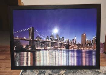 Piękny nowy duży obraz olejny malowany na dykcie