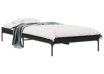 Łóżko Metalowe Czarne Rama Łóżka Ze Stelażem 90x190 cm WM-845051
