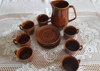 kubeczki filiżanki kamionkowe Vintage retro prl ceramiczne
