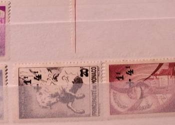 MONACO 1945r POCZTA LOTNICZA wklęsłodruk PRZEDRUK overprint