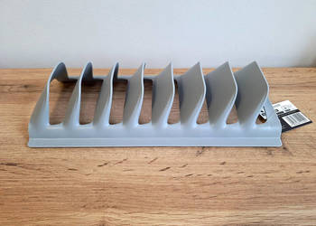 Stojak na talerze / pokrywki nowy szary ociekacz