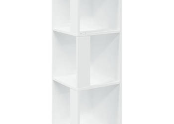 Szafka narożna biała 33x33x100 cm materiał drewnopochodny WM-809026