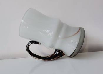 Stary duży kufel szkło design PRL