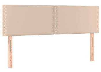 Zagłówek do łóżka z LED cappuccino 144x5x78/88 cm ekoskóra WM-3121567