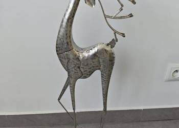 Renifer metalowy złota dekoracja 67 cm