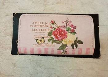 Ekskluzywny, duży portfel damski z Londynu, Top Vintage/NOWY