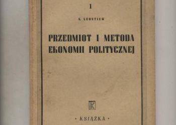 Przedmiot i metoda ekonomii politycznej