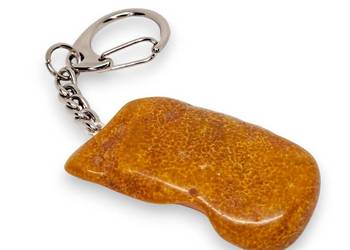 Brelok z bursztynu, BURSZTYN BAŁTYCKI, breloczek, bryłka #1501