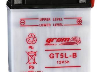 Akumulator motocyklowy GROM GT5L-B 12V 5Ah 80A P+