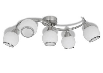 Lampa sufitowa ze szklanymi kloszami na falistej rurce WM-240987