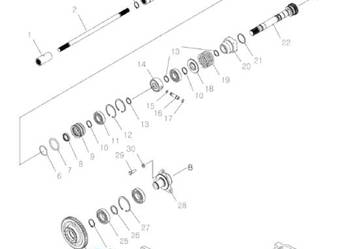 Koło zębate napędu 4WD / TRG288 / LS Tractor 40031405