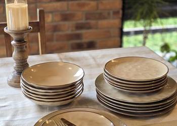 159 zł talerze 18 elementów beż