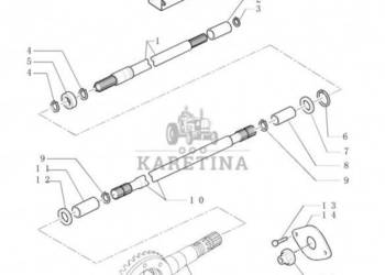 New Holland T6010 T6090 T6070 T7230 Wał napędowy 12t, 14t, 921mm l 87399307