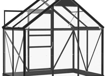 vidaXL Szklarnia, antracytowa ze szkła, 155x103x191 cm,(SKU:3082333)