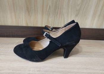 Eleganckie czarne buty damskie na obcasie – rozmiar 36,5