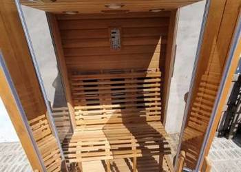 Sauna kabina na podczerwień infrared SZKLANA DUŻA na 2os LED