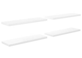 Półki ścienne 4 szt. wysoki połysk biel 120x235x38 cm MDF WM-323759