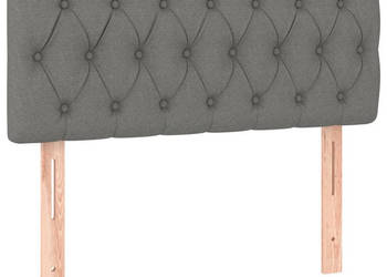 Zagłówek do łóżka z LED ciemnoszary 90x7x78/88 cm tkanina WM-3121931