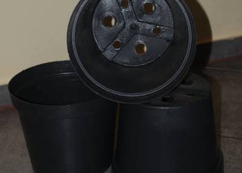 Doniczki produkcyjne 19cm 3L okrągłe czarne 19DZ