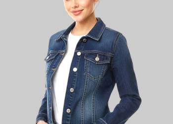 Damska kurtka jeansowa katana ciemno granatowa bawełniana Vavell Jeans L/40