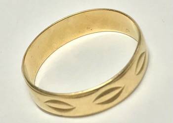 Złota OBRĄCZKA męska 18K cudownie ZDOBIONA r.18