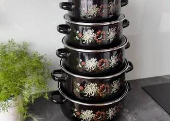 GARNKI EMALIOWANE 5 SZTUK