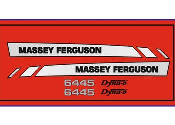 Naklejki Massey Ferguson 6445 Dyna-6 Ciągnik Traktor nalepki Komplet