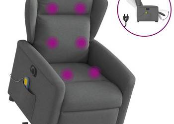 vidaXL Podnoszony fotel masujący, elektryczny, rozkładany(SKU:3303165）