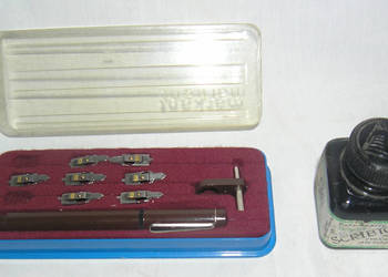 pióro do kaligrafii MARKANT  plus tusz Pelikan vintage_Dvin