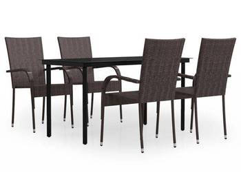 vidaXL 5-cz. zestaw mebli ogrodowych z poduszkami(SKU:3099385)