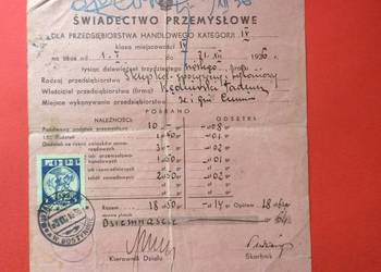 ( 1740 ) Świadectwo Przemysłowe 3, Kędzierski ( 1740 ) Świadectwo Przemysłowe 3, Kędzierski