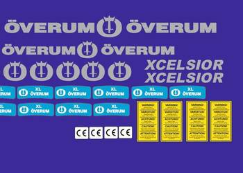 Naklejki overum xcelsior super trwałe różne modele