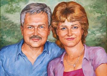Portret olejny na płótnie ze zdjęcia