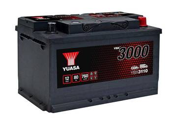 Akumulator 80Ah 760A Yuasa Standard 12V  Prawy Plus