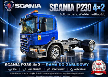 Scania P280 4x2 MODEL 2009 / 4X2 / RAMA / POD WUKO LUB WYWROTKĘ / KRÓTKA