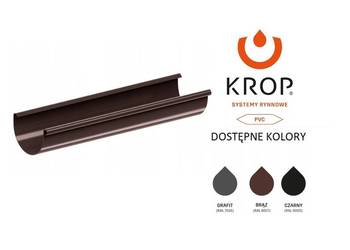 KROP PCV System rynnowy RYNNA 75 dł 1,95m BRĄZ