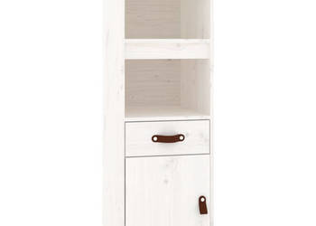 Szafka biała 34x40x1085 cm lite drewno sosnowe WM-820153